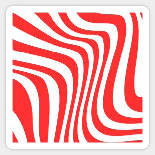 Red Wavy Pattern #003 Sticker